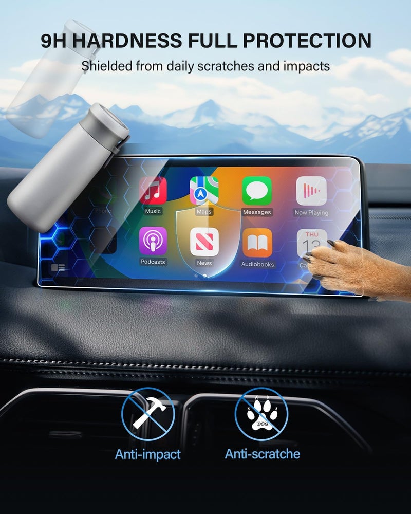 WEIPIN For Glossy Tempered Glass 2021 2022 2023 2024 2025 Mazda CX5& CX9 10.25 Inch Touchscreen Screen Protector - CX5& CX9 (2.5 S Carbon Edition/2.5 S Premium/2.5 S Carbon Turbo) Accessories - Image 5